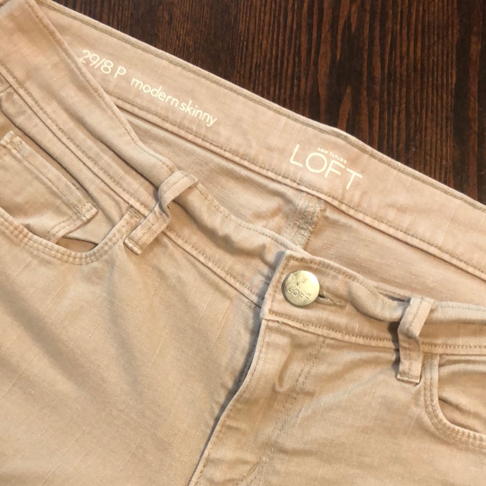 2/$30 or 3/$40 LOFT Modern Skinny Dusty Rose 8P